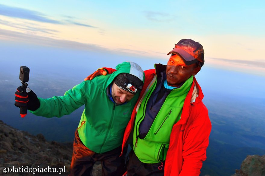 Na szczycie Mount Meru, 4566 m.n.p.m.