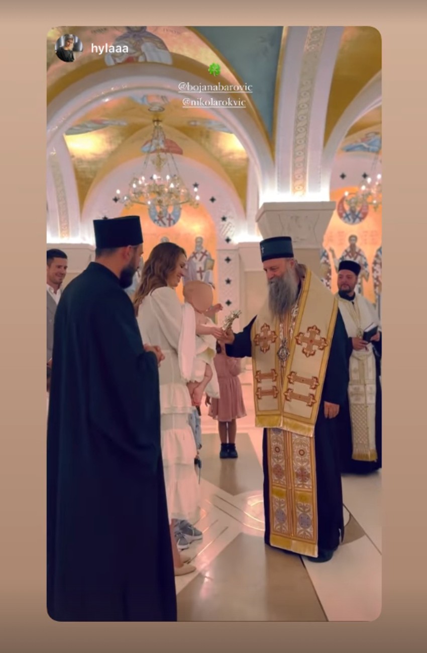 Bojana Barović i Nikola Rokvić krstili ćerku