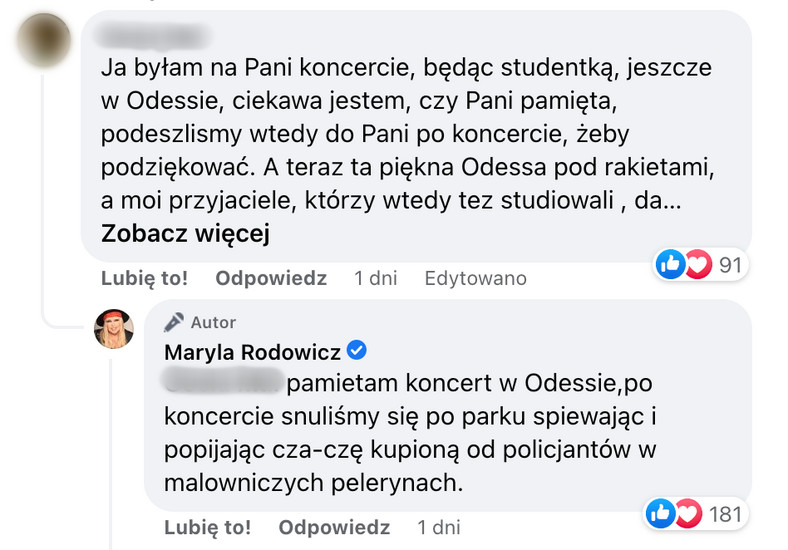 Maryla Rodowicz opowiada o koncercie w Odessie