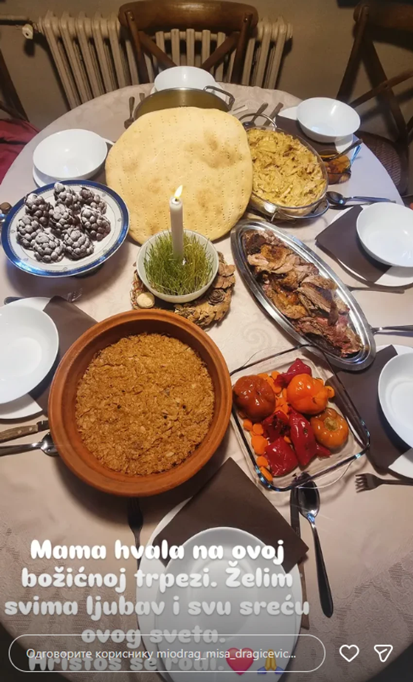 Miša Dragičević pokazao Božićnu trpezu