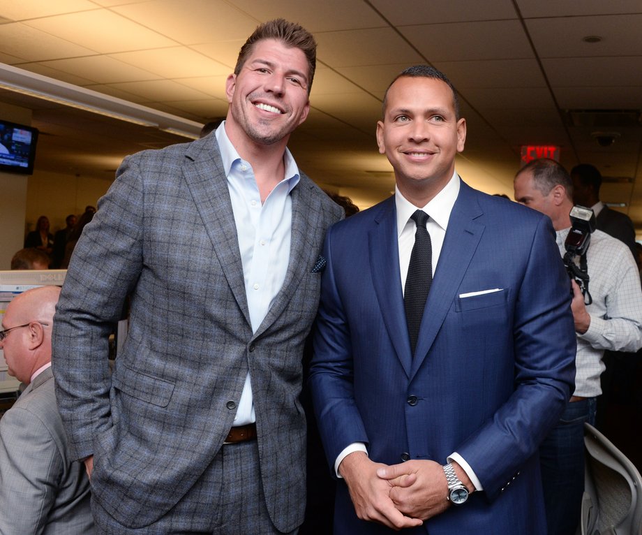 Here's former football player David Diehl with A-Rod.