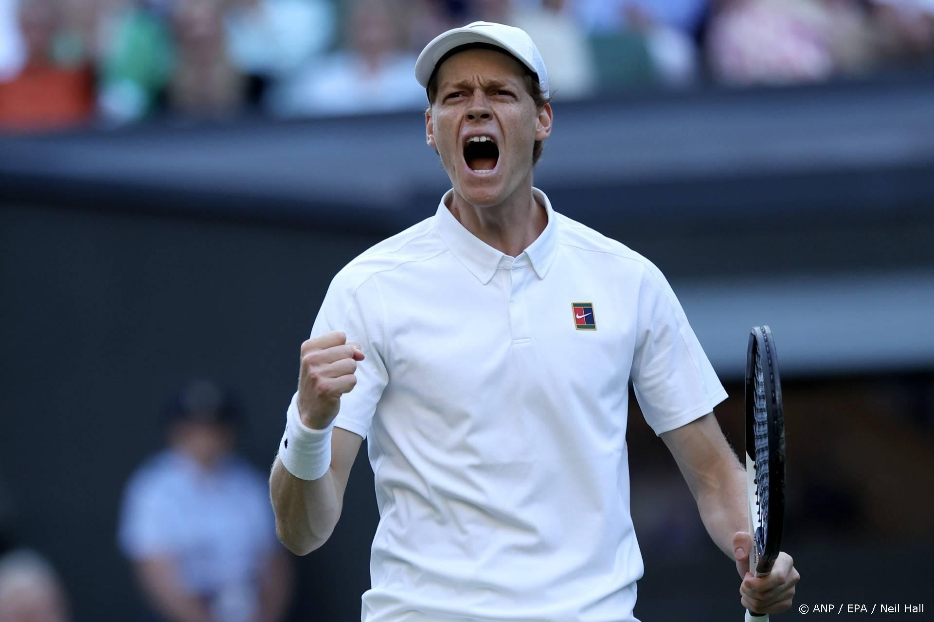 Sinner bereikt kwartfinale Wimbledon na opgave Dimitrov