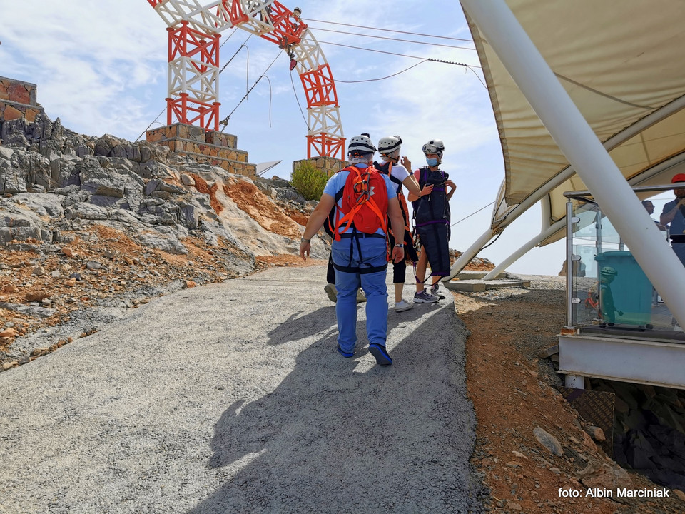 Najdłuższa tyrolka na świecie Zipline Jebel Jais w regionie Ras al-Chajma, ZEA