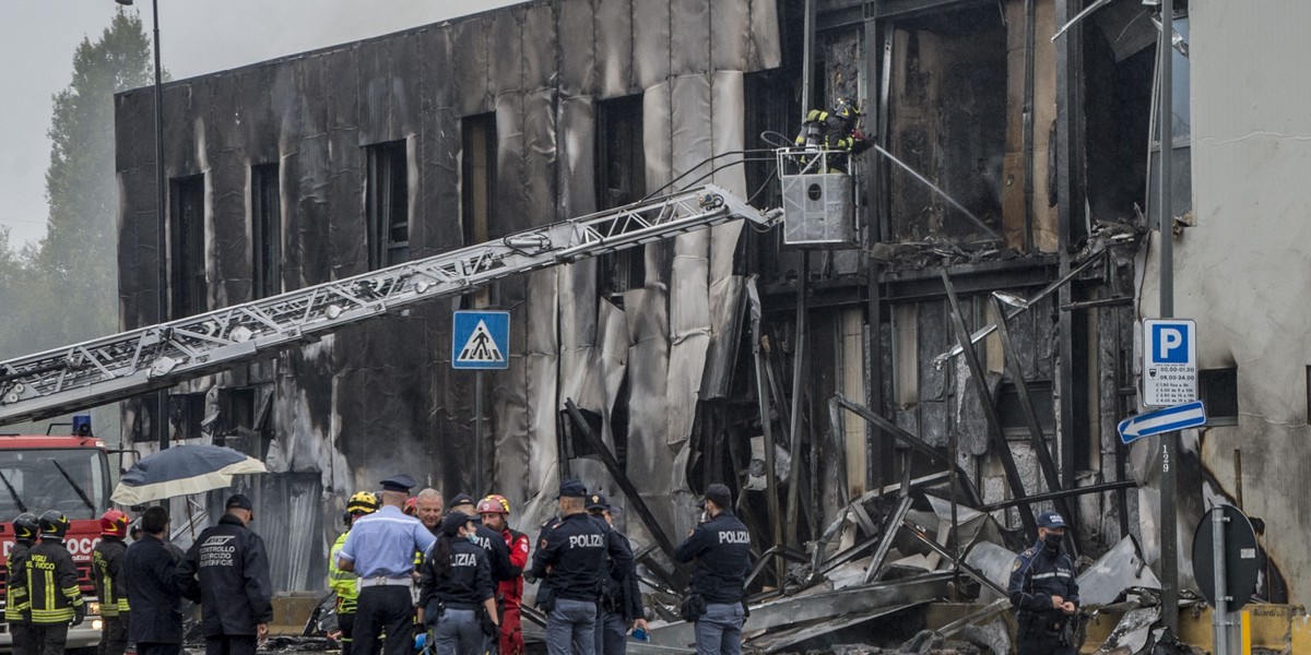 Tragiczny wypadek samolotu w Mediolanie. 8 ofiar śmiertelnych