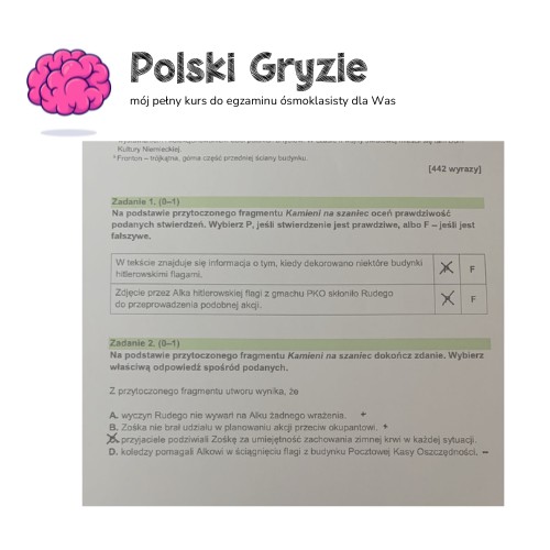 Egzamin ósmoklasisty 2024. Język polski [ARKUSZE CKE i ODPOWIEDZI]. Zadanie 1 i 2