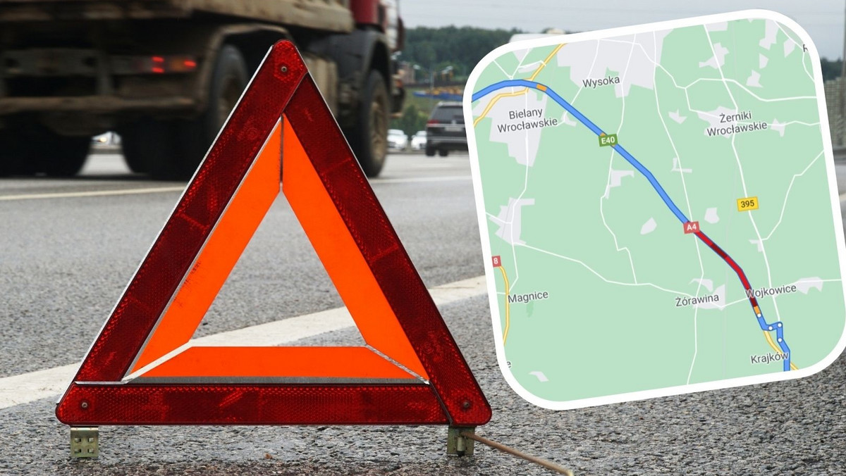 Dolny Śląsk: Wypadek na A4. Autostrada w kierunku Zgorzelca zablokowana