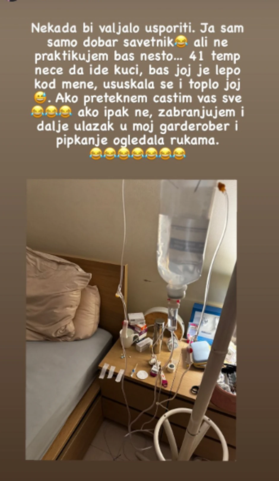 Seka Aleksić završila na infuziji