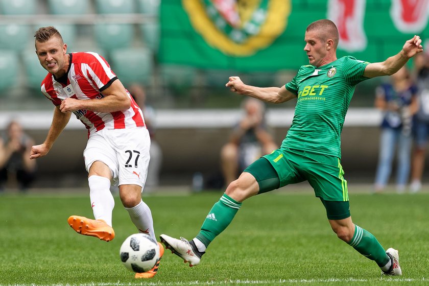 Pilka nozna. Ekstraklasa. Slask Wroclaw - Cracovia Krakow . 21.07.2018