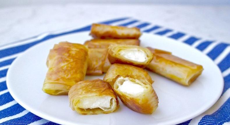 fried phyllo fetas