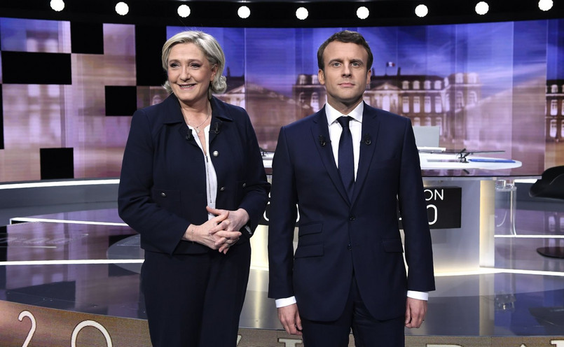 Marine Le Pen i Emmanuel Macron