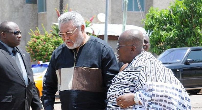 Former President Jerry John Rawlings with Nana Akufo-Addo