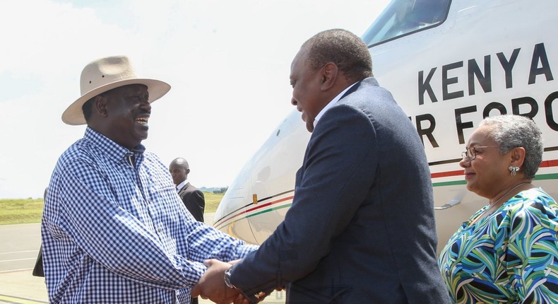 President Uhuru Kenyatta and Raila Odinga in Kisumu 