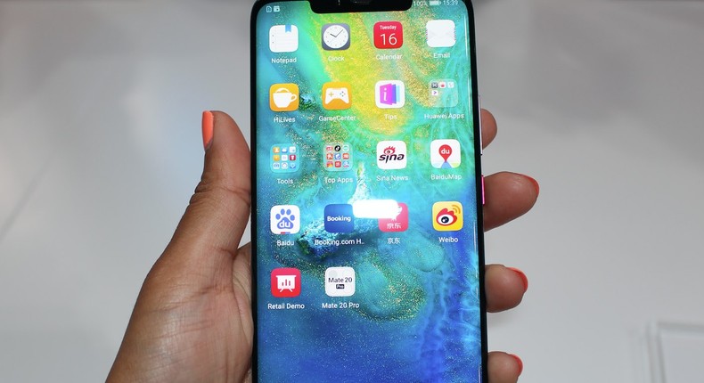 The Huawei Mate 20 Pro.