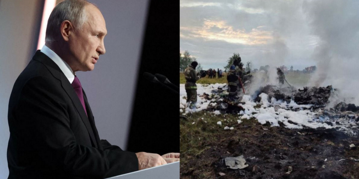 Władimir Putin zasugerował, że to wagnerowcy mogli sami doprowadzić do katastrofy