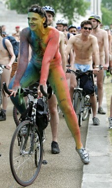 BRITAIN-NAKED BIKE RIDE