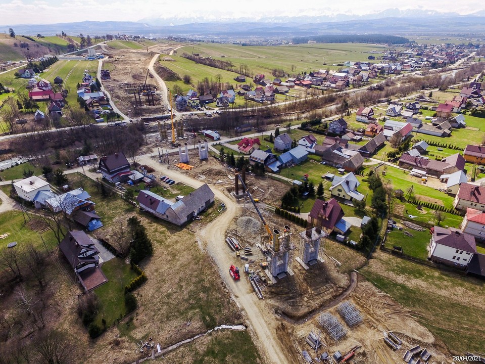 Budowa nowej zakopianki na odcinku Rdzawka - Nowy Targ