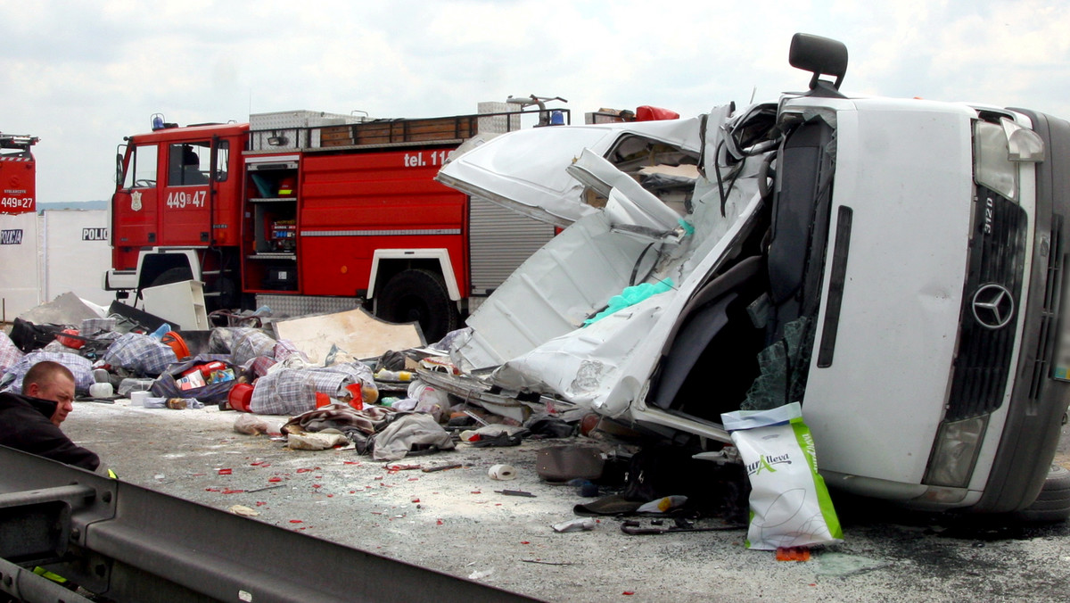 KRAPKOWICE AUTOSTRADA A4 WYPADEK OFIARY (Miejsce wypadku)