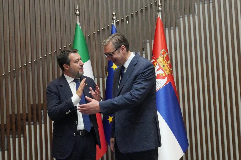 Aleksandar Vučić i Mateo Salvini