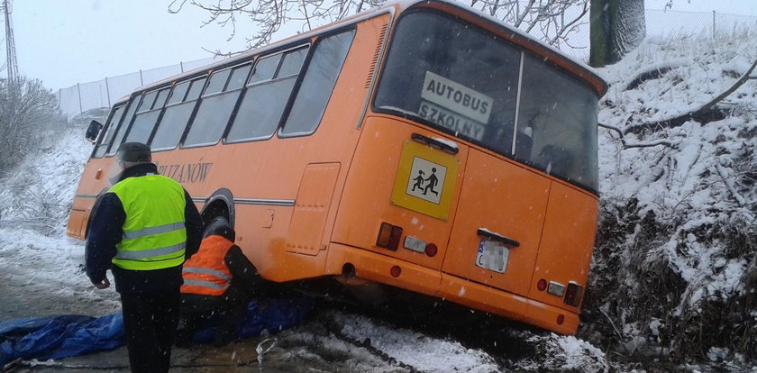 Wypadek autobusu. Kierowca wiózł 44 dzieci