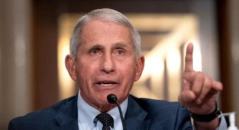 Dr. Anthony Fauci, Director of the National Institute of Allergy and Infectious Diseases, testifies at a Senate Health, Education, Labor, and Pensions Committee hearing at the Dirksen Senate Office Building on July 20, 2021 in Washington, DC.
