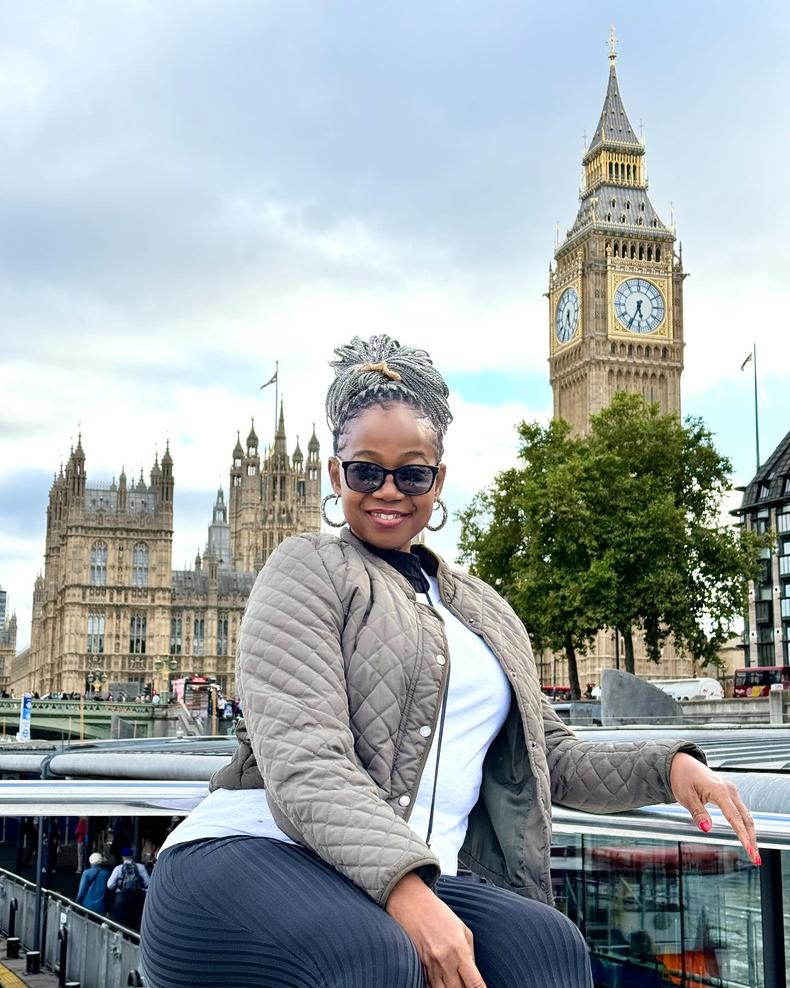 Ruth Kalibbala on holiday in London