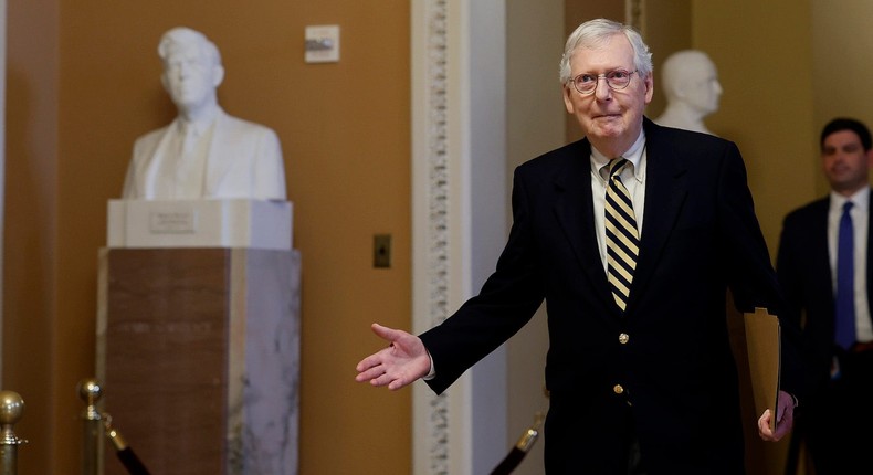 Senate Minority Leader Mitch McConnell at the Capitol on November 14, 2022.Chip Somodevilla/Getty Images