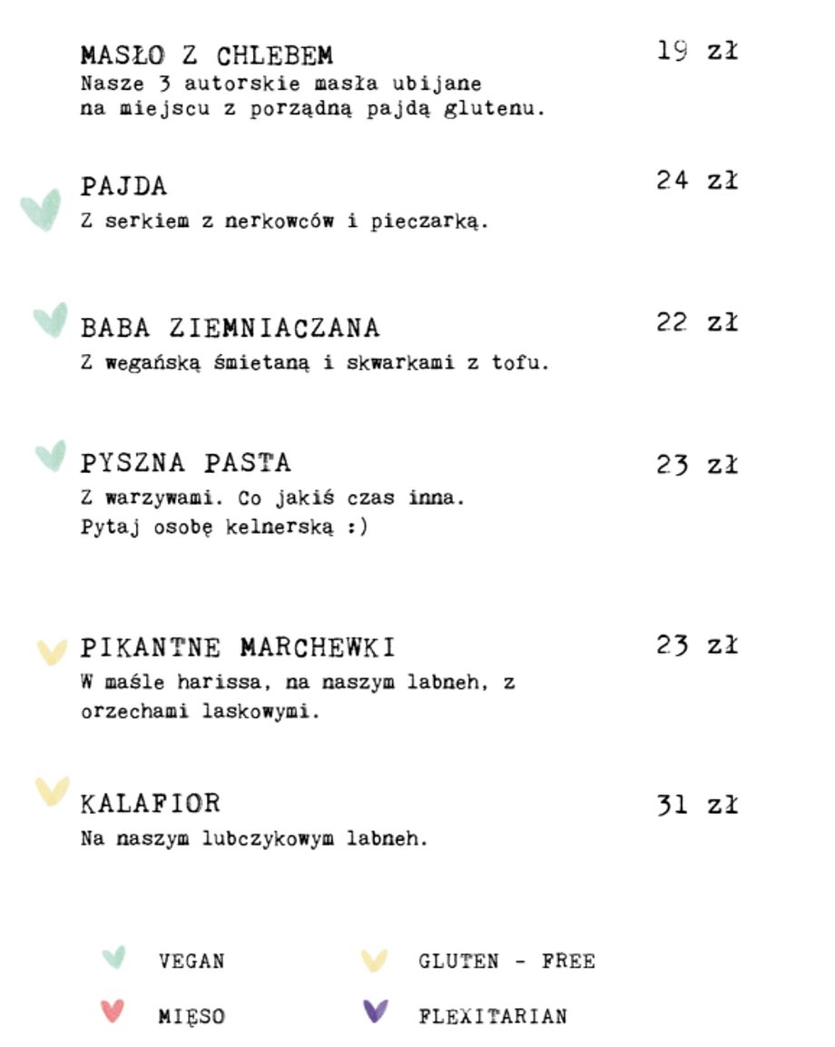 Co zawiera menu w Butero?