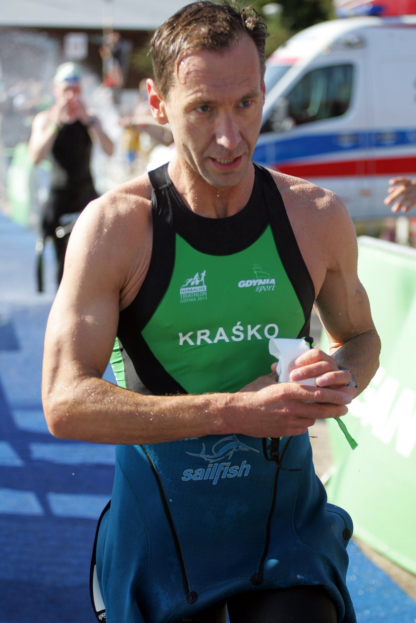 Piotr Kraśko na triathlonie w Gdyni