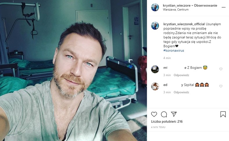 Krystian Wieczorek na Instagramie