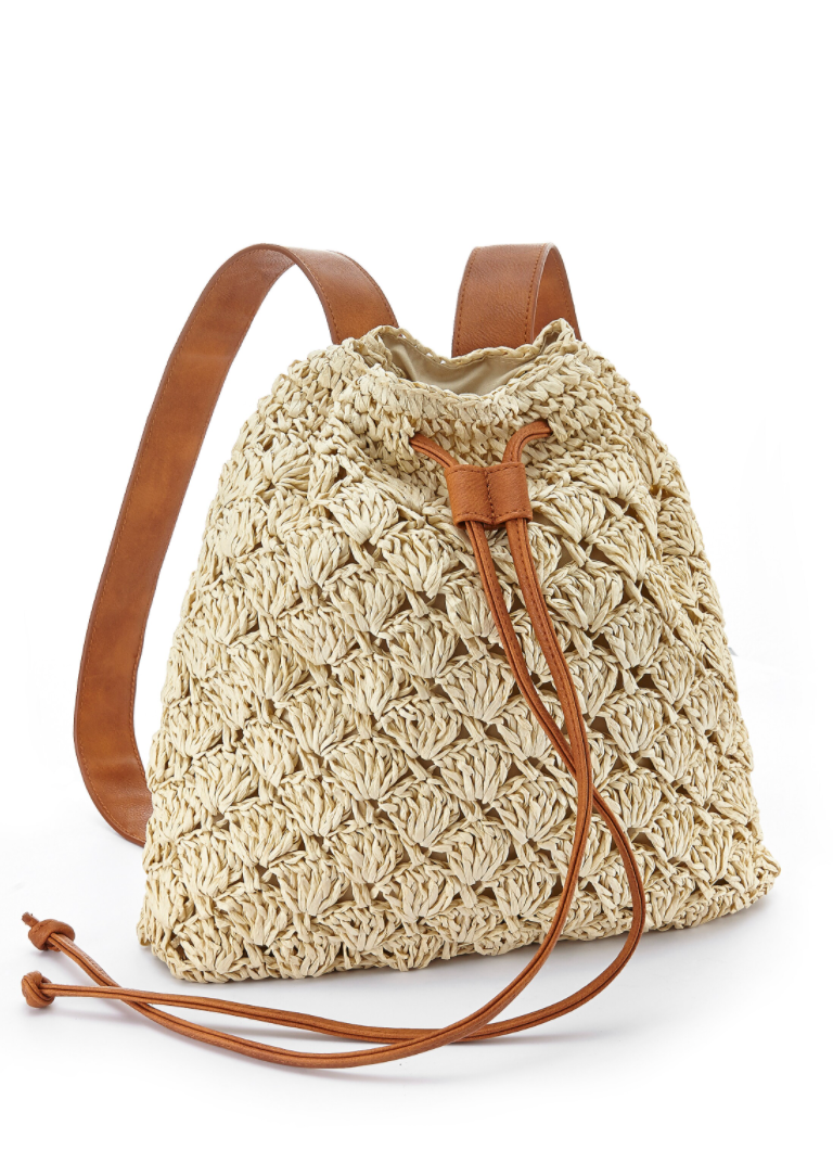 Häkelrucksack aus Papierstroh von Lascana für 54.90 Franken. 