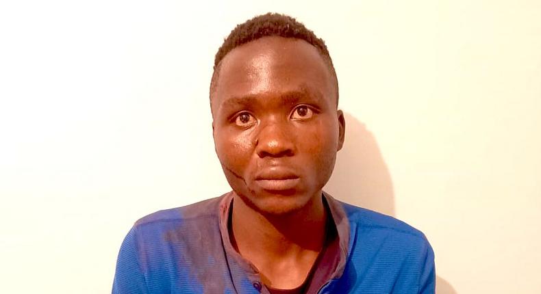 20-year-old Masten Milimu Wanjala who was arrested over kidnapping and murder of two children in Shauri Moyo, Nairobi County
