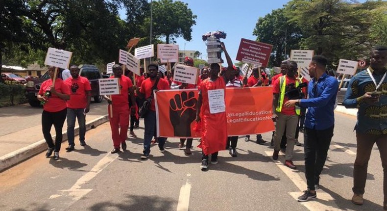 Law students protest