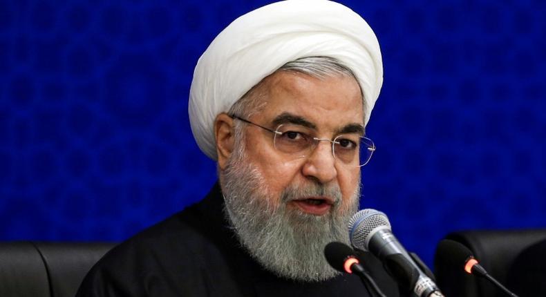 Iranian President Hassan Rouhani speaks in the capital Tehrnan on December 8, 2018