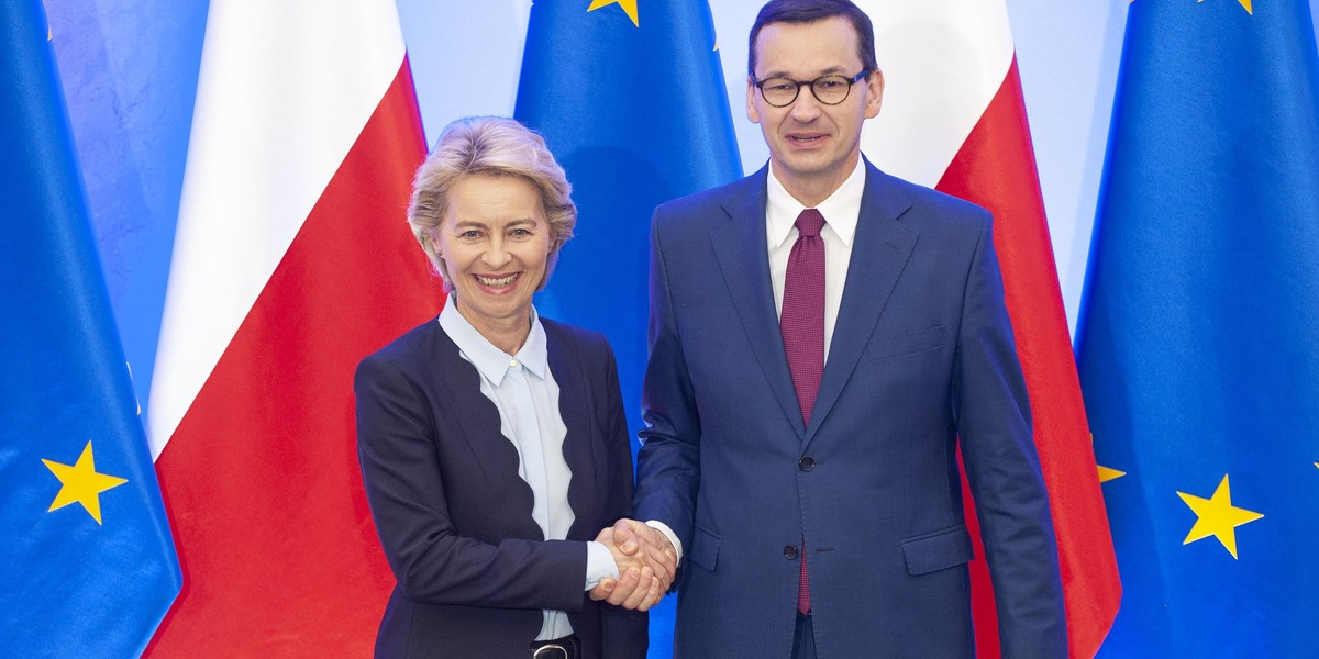 Mateusz Morawiecki i Ursula von der Leyen