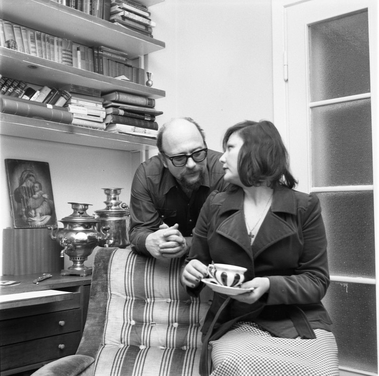 Jerzy Hoffman con su segunda esposa, Valentina (1975)