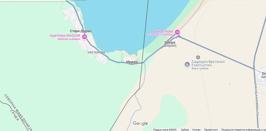 Granični prelaz Stari Dojran-Doirani nalazi se na samom jezeru