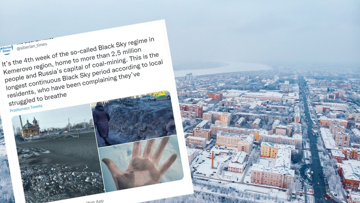Rosja. Czarny śnieg na Syberii. Mieszkańcy mają problem z oddychaniem