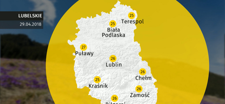 Prognoza pogody dla woj. lubelskiego - 29.04