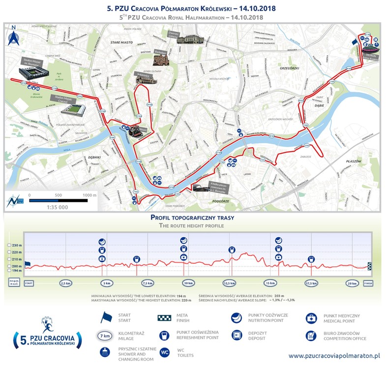 Mapa 5. PZU Cracovia Półmaraton Królewski-1