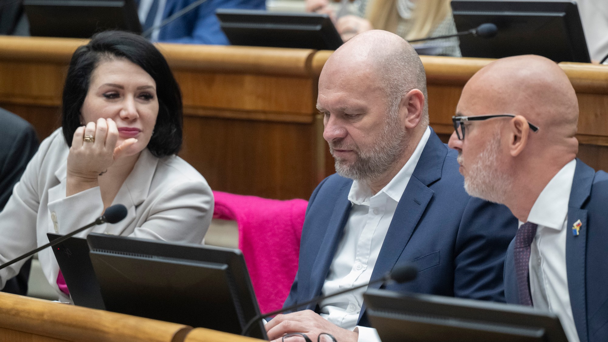 Jana Bittó Cigániková, Richard Sulík a Branislav Gröhling.