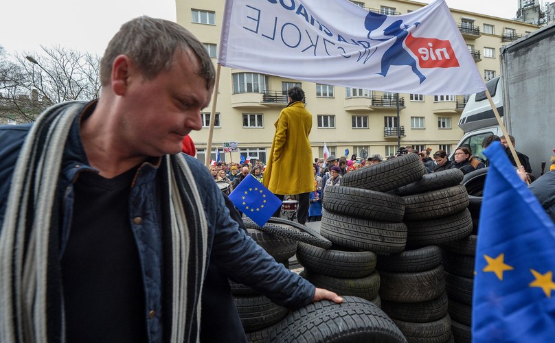 Manifestacja przeciw reformie edukacji