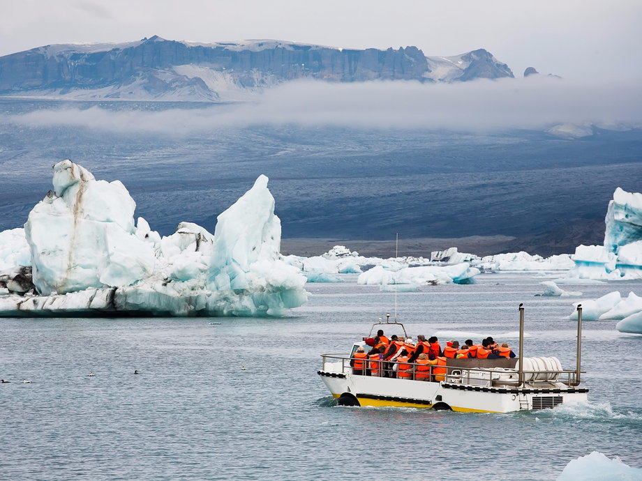 Amphibious boats let tourists get up close and personal with these icebergs.