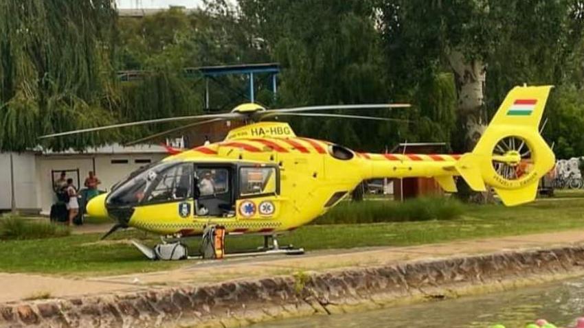 mentőhelikopter, mentő, újraélesztés, strand