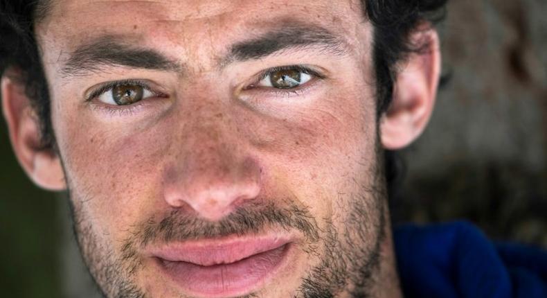 Spanish ski mountaineering and trail champion Kilian Jornet poses on March 9, 2017 at Areches