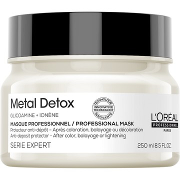 L'Oréal Professionnel Metal Detox Pakolás - Gyorsan felszívódó krémes pakolás, amely magas szintű ápoló hatást nyújt a festett és az igénybe vett hajnak. Könnyen kiöblíthető