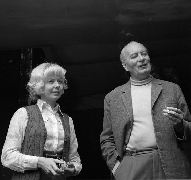 Ilona Stawińska i Zdzisław Mrożewski w 1972 r. w Teatrze Współczesnym