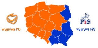 TNS OBOP: przewaga PO w 11 województwach, pozostałe dla PiS