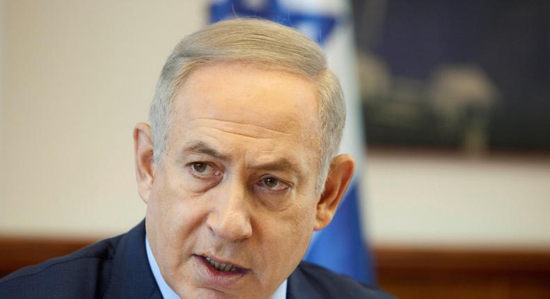 Israeli Prime Minister Benjamin Netanyahu attends a weekly cabinet meeting in Jerusalem, October 30, 2016.