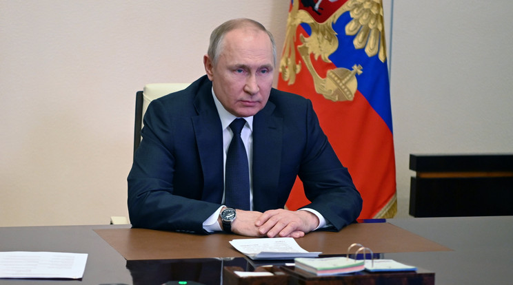 Vlagyimir Putyin március 3-án/MTI/EPA/Pool/Szputnyik/Andrej Gorskov