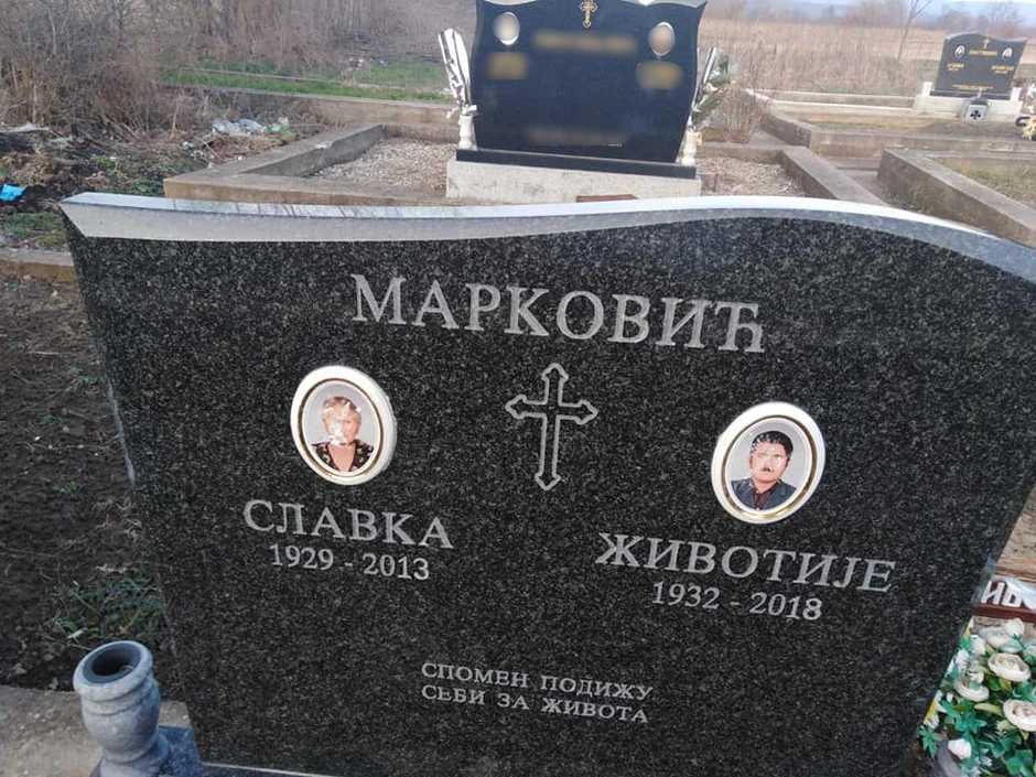 Slike na grobu Slobodankinog supruga su uništene
